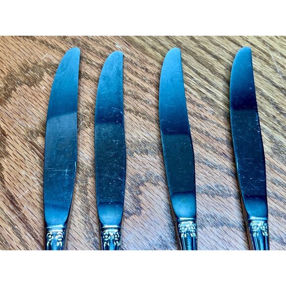 Set of 4 Oneida Brahms  Dinner Knives Hollow  community stainless flatware 9" - Picture 5 of 11